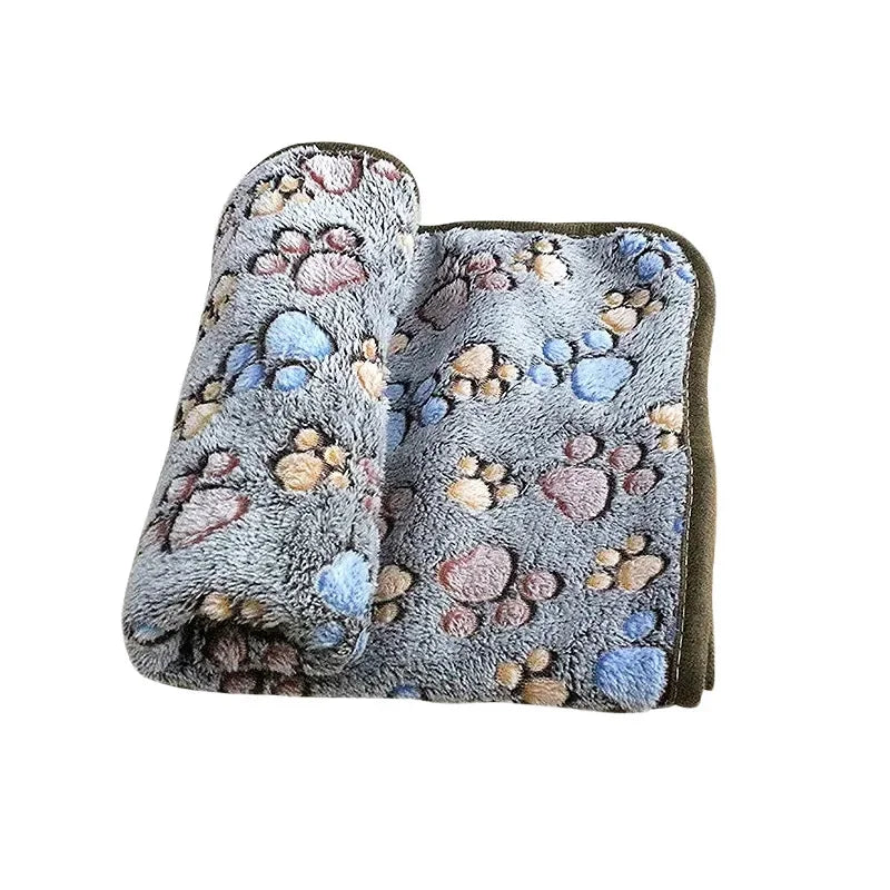 Soft Fluffy High Quality Pet Blanket Cozy Cartoon Pattern Mat Warm Comfortable Blanket for Cats Dogs