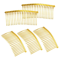 Metal Hair Comb Slide Base – 10pcs Alloy Headdress Pony Hook Clip for Hair Accessories