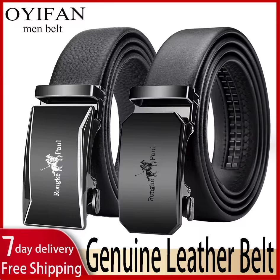 Men Belt Genuine Leather Belt for Men Automatic Belts Adjustable Waistband Business Belts 허리띠