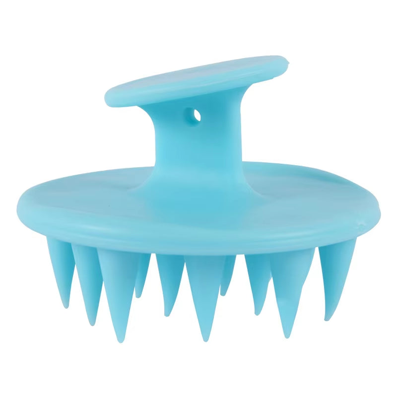 Silicone Scalp Massager and Shampoo Brush with Long, Stiff Bristles for Thick, Curly Hair - Head Scrubber and Exfoliator