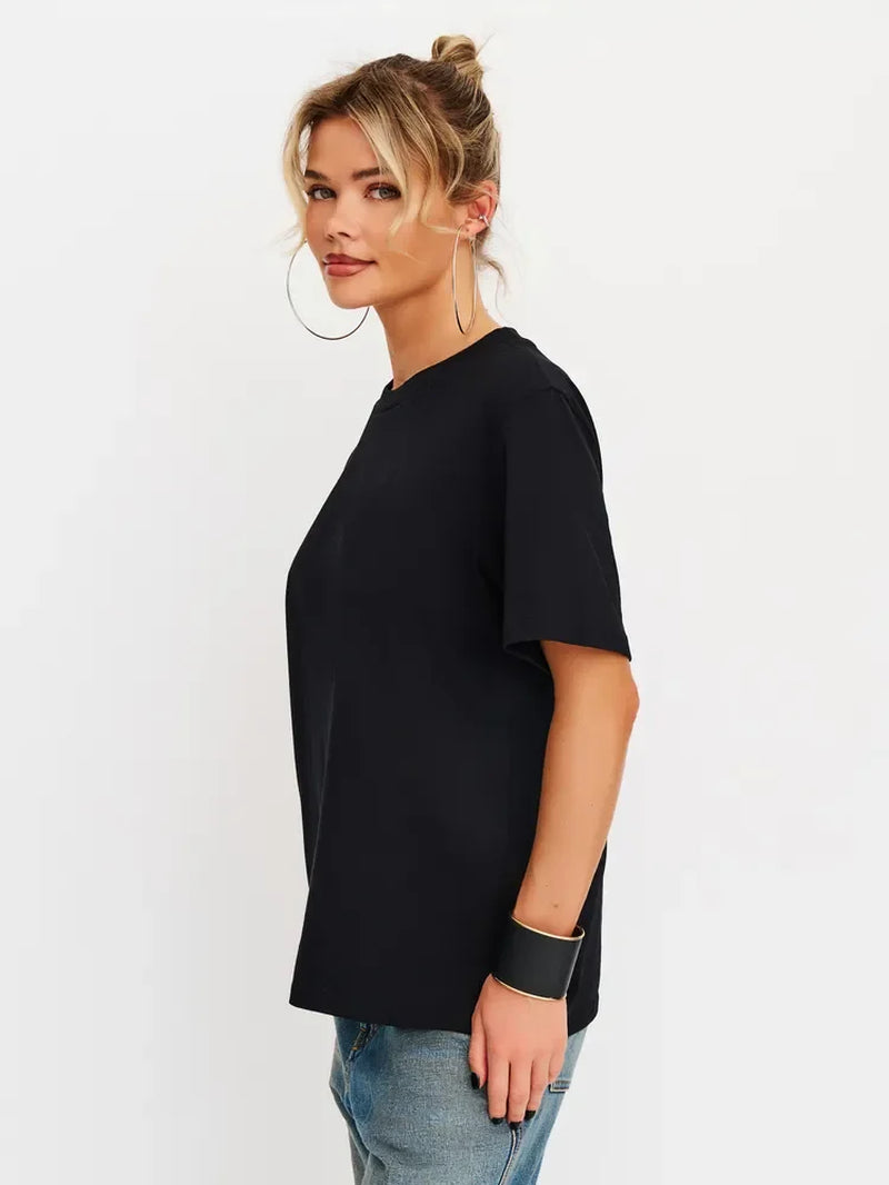 Solid Color Couple T-Shirts Four Seasons Basic Men'S and Women Short Sleeve Tees Tops Casual Breathable Oversized Sports T Shirt