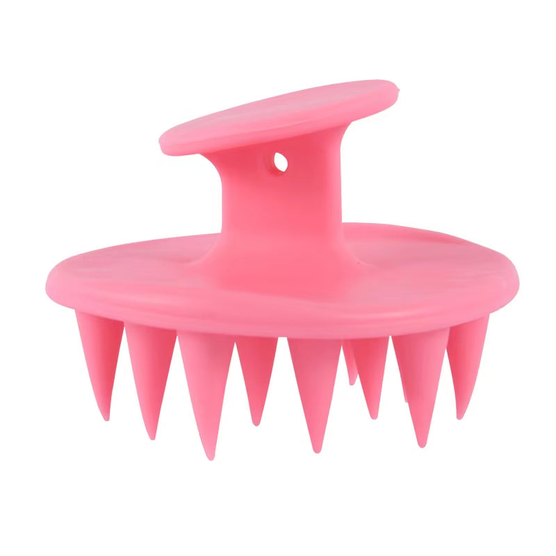 Silicone Scalp Massager and Shampoo Brush with Long, Stiff Bristles for Thick, Curly Hair - Head Scrubber and Exfoliator