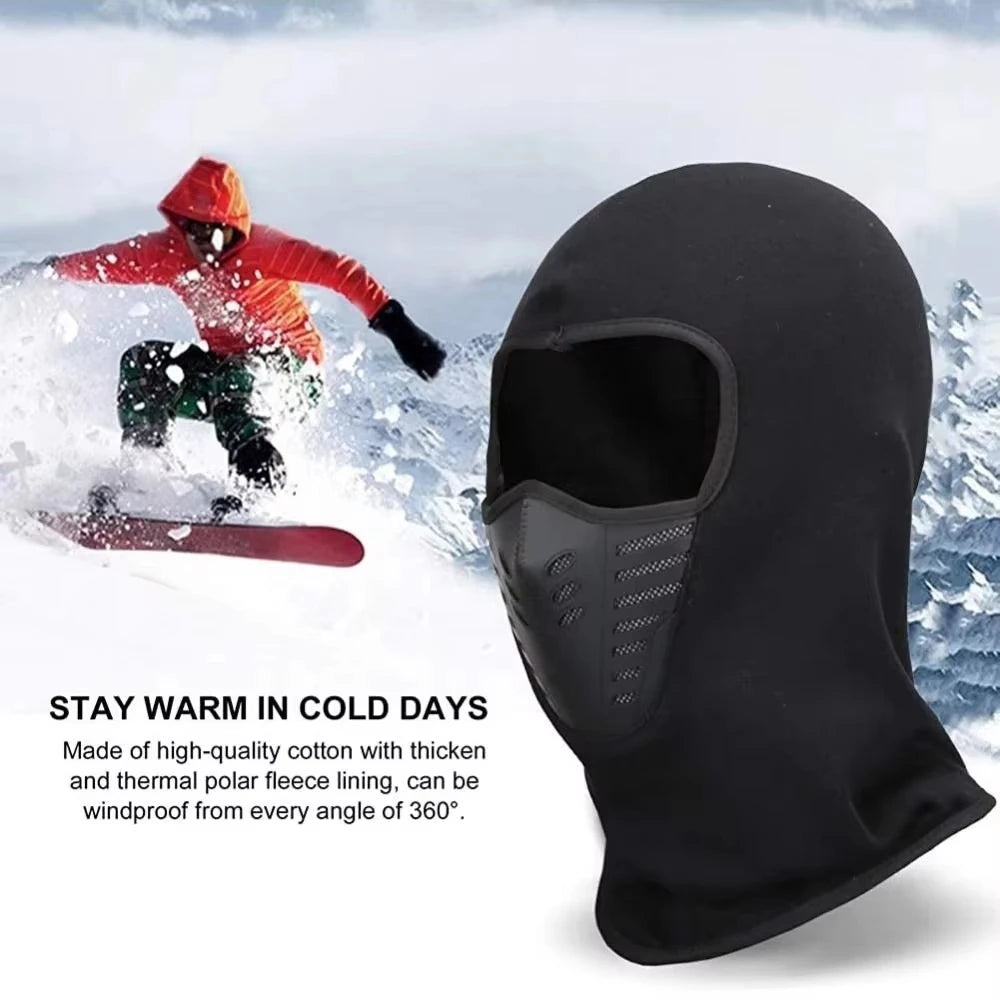1PC Motorcycle Bicycle Mask Fleece Thermal Face Mask Keep Warm Riding Balaclava Biker Winter Windproof Ski Mask