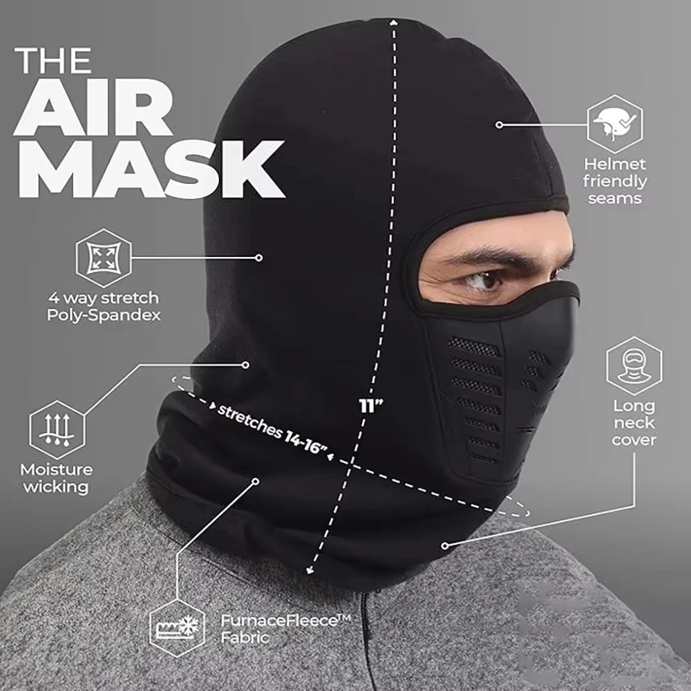1PC Motorcycle Bicycle Mask Fleece Thermal Face Mask Keep Warm Riding Balaclava Biker Winter Windproof Ski Mask