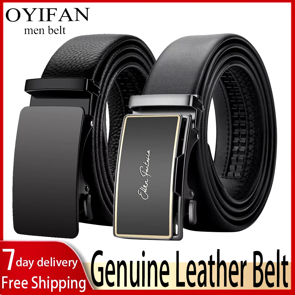 Men Belt Genuine Leather Belt for Men Automatic Belts Adjustable Waistband Business Belts 허리띠