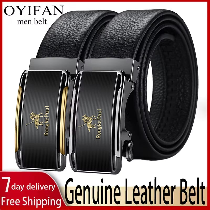 Men Belt Genuine Leather Belt for Men Automatic Belts Adjustable Waistband Business Belts 허리띠