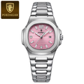 Women's Luxury Square Quartz Watch – Luminous Waterproof Date Ladies Wristwatch