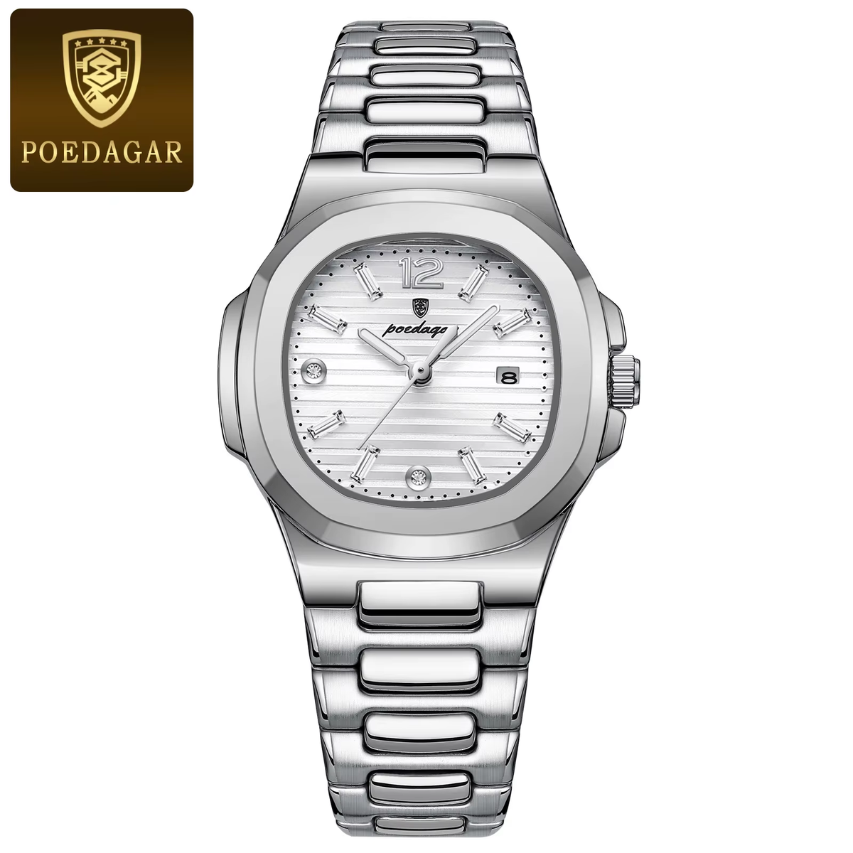Women's Luxury Square Quartz Watch – Luminous Waterproof Date Ladies Wristwatch