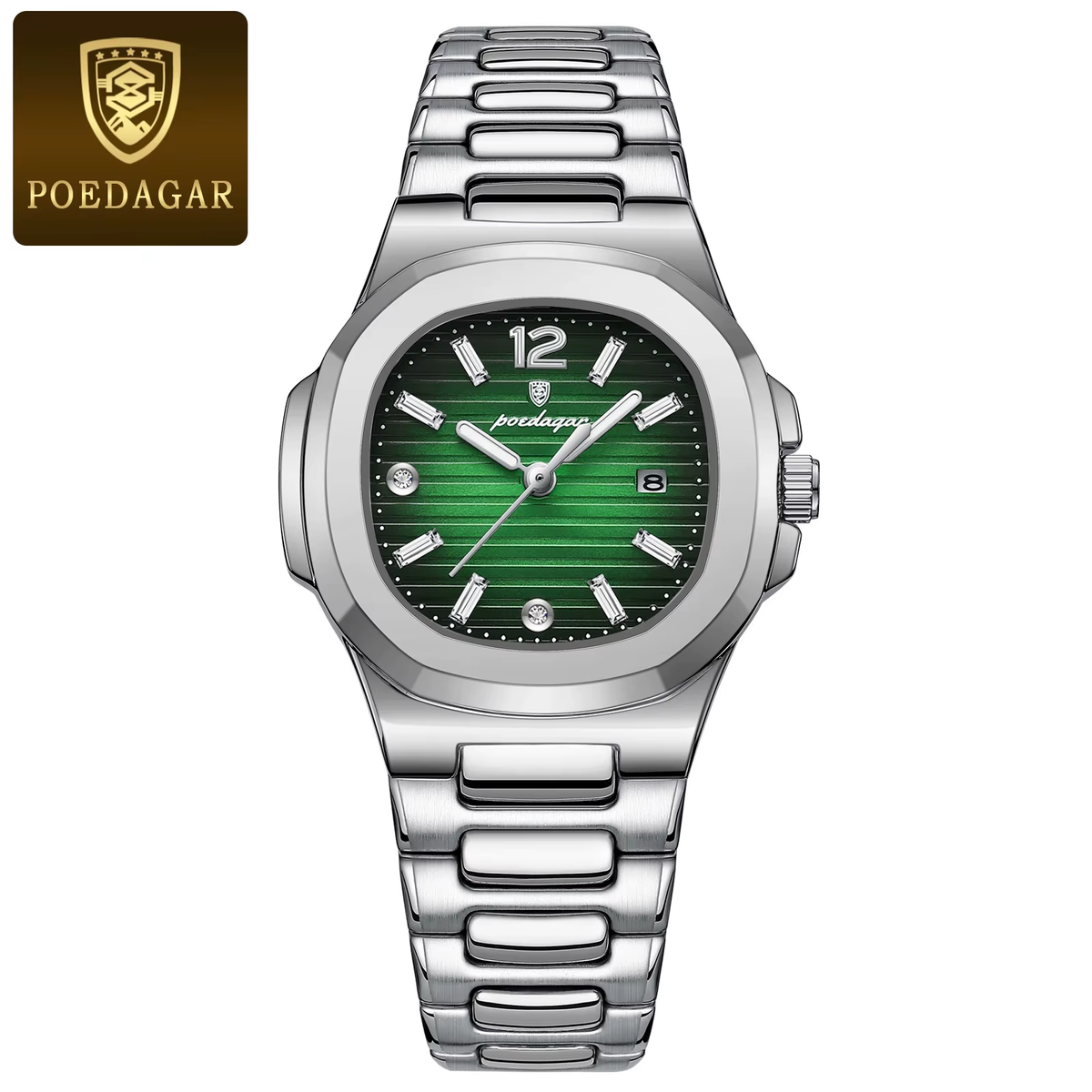Women's Luxury Square Quartz Watch – Luminous Waterproof Date Ladies Wristwatch