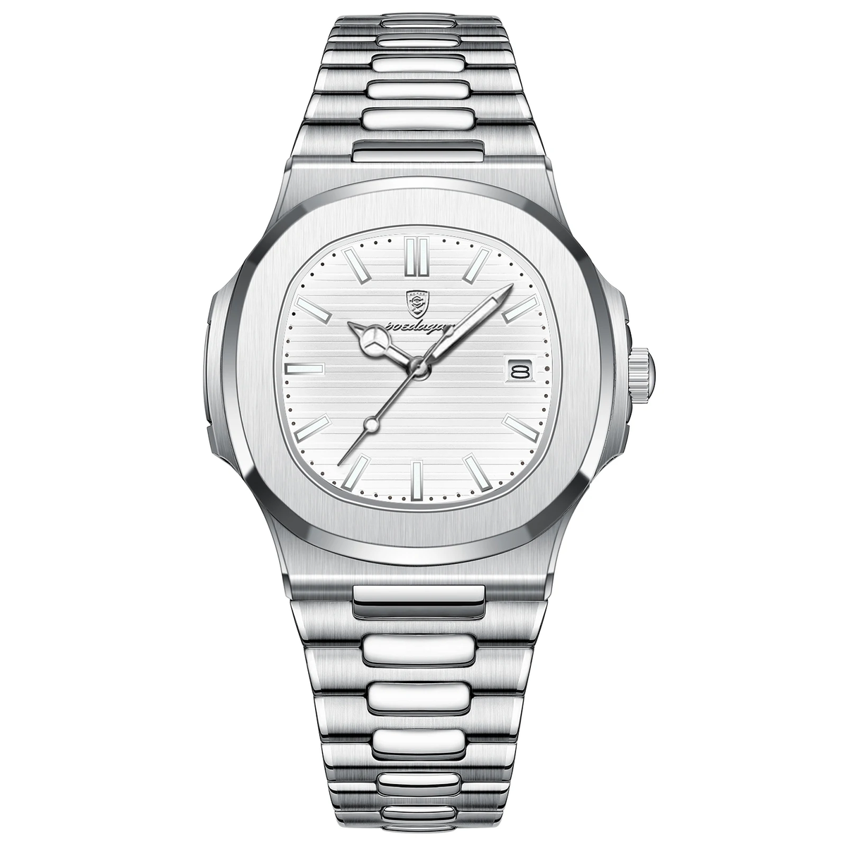 Men's Square Dial Sports Quartz Watch – Waterproof Luminous Date Wristwatch