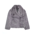 Women's Winter Plush Fluffy Coat – Warm Thicken Lapel Jacket Outwear