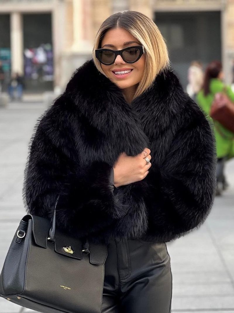Women's Winter Plush Fluffy Coat – Warm Thicken Lapel Jacket Outwear