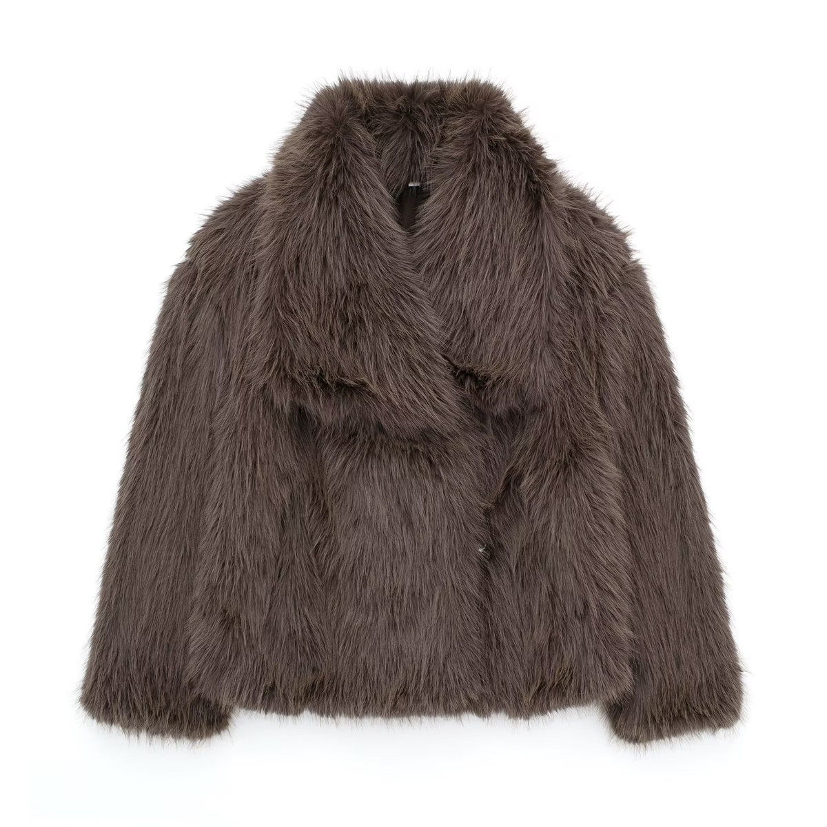 Women's Winter Plush Fluffy Coat – Warm Thicken Lapel Jacket Outwear