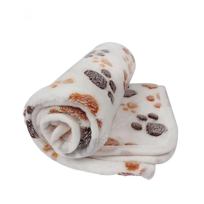 Soft Fluffy High Quality Pet Blanket Cozy Cartoon Pattern Mat Warm Comfortable Blanket for Cats Dogs