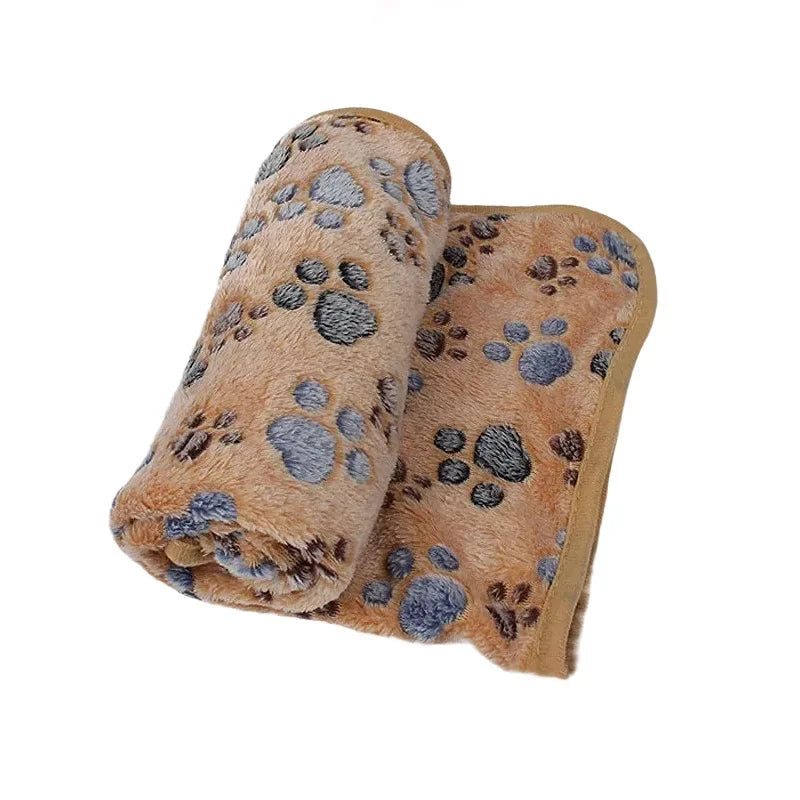 Soft Fluffy High Quality Pet Blanket Cozy Cartoon Pattern Mat Warm Comfortable Blanket for Cats Dogs