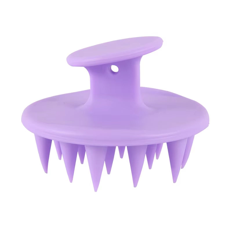 Silicone Scalp Massager and Shampoo Brush with Long, Stiff Bristles for Thick, Curly Hair - Head Scrubber and Exfoliator