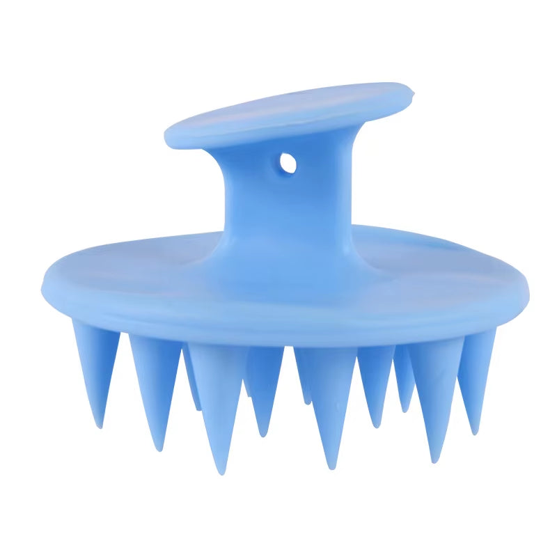 Silicone Scalp Massager and Shampoo Brush with Long, Stiff Bristles for Thick, Curly Hair - Head Scrubber and Exfoliator