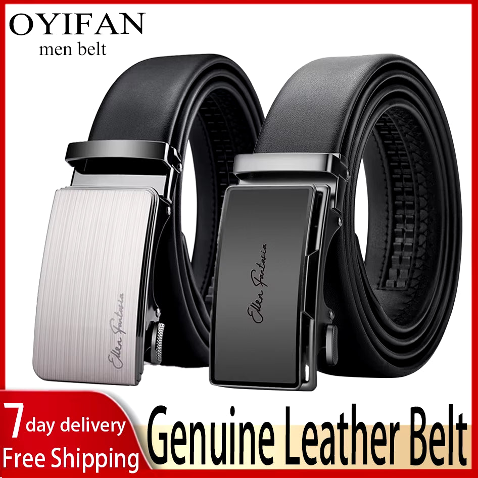 Men Belt Genuine Leather Belt for Men Automatic Belts Adjustable Waistband Business Belts 허리띠